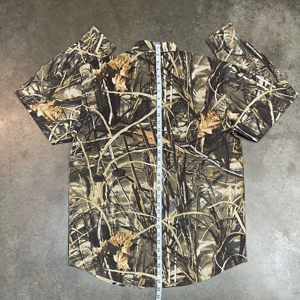 Vintage Advantage Camouflage Camo Button Up Shirt Hunting Grunge - Picture 8 of 8
